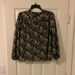 Banana Republic Dark Floral Blouse